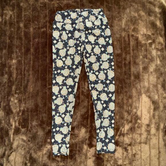 LULAROE OS Chubby Patterned Bird Print Stretch Leggings Pull-On Pants NICE! - Picture 2 of 7